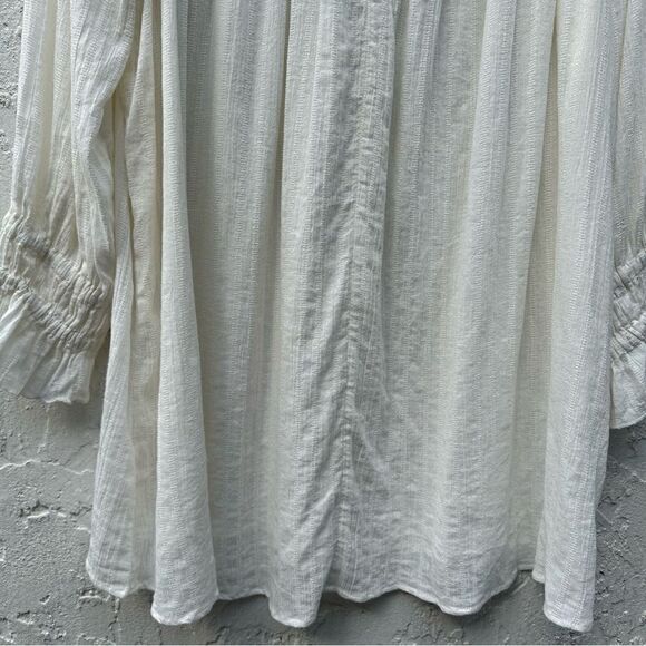 FREE PEOPLE Obi Mila Smocked Tunic Blouse Size Medium - Picture 4 of 12